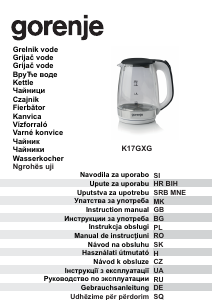 Instrukcja Gorenje K17GXG Czajnik