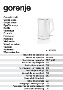 Instrukcja Gorenje K15DWW Czajnik