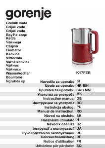 Mode d’emploi Gorenje K17FER Bouilloire