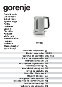 Priručnik Gorenje K17XG Čajnik