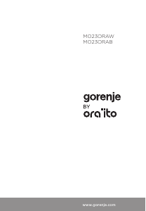 Priročnik Gorenje MO23ORAB Mikrovalovna pečica