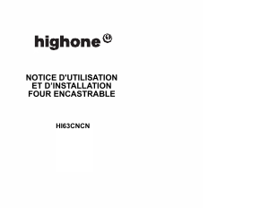 Mode d’emploi High One HI 63 CNCN Four