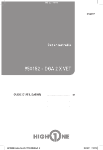 Mode d’emploi High One DGA 2 X VET Table de cuisson