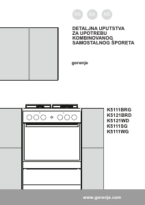 Priručnik Gorenje K5111SG Raspon