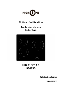 Mode d’emploi High One HIG TI3T AF Table de cuisson