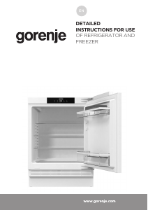 Manual Gorenje RIU609FA1 Refrigerator