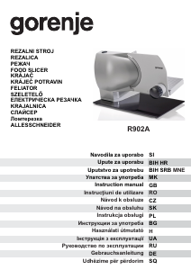 Bedienungsanleitung Gorenje R902A Allesschneider