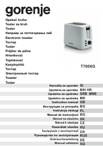 Manual Gorenje T700XG Prăjitor de pâine