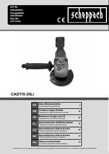 Használati útmutató Scheppach CAD115-20Li Sarokcsiszoló