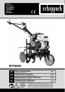 Manual Scheppach MTP860H Cultivator