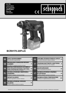 Mode d’emploi Scheppach BCRH170-20ProS Perforateur