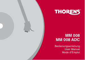 Mode d’emploi Thorens MM 008 ADC Amplificateur