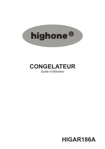 Mode d’emploi High One HIG AR186A Congélateur