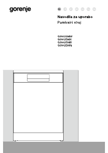 Priročnik Gorenje GS642E90W Pomivalni stroj