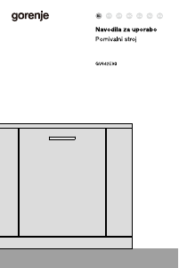 Priročnik Gorenje GV642E90 Pomivalni stroj