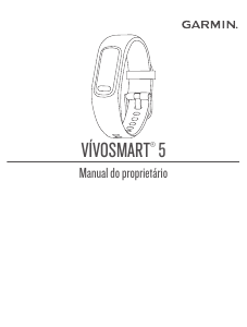 Manual Garmin vivosmart 5 Rastreador de atividade