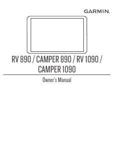 Handleiding Garmin RV 890 Navigatiesysteem