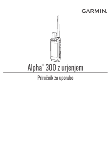 Priročnik Garmin Alpha 300 Ročna navigacija