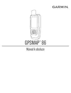 Manuál Garmin GPSMAP 86sci Ruční navigace