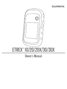 Manual Garmin eTrex 10 Handheld Navigation