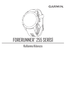 Kullanım kılavuzu Garmin Forerunner 255 Akıllı kol saati