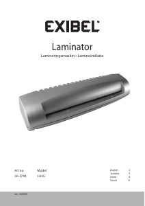 Bruksanvisning Exibel LA3G Laminator