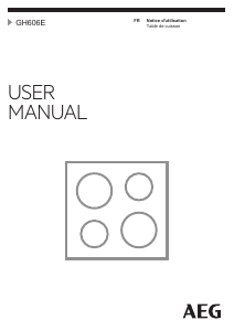 Mode d’emploi AEG GH606E Table de cuisson