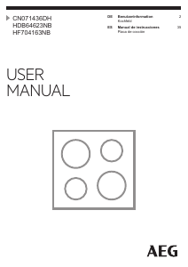 Manual de uso AEG HF704163NB Placa