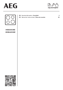 Manual de uso AEG HKB64453NW Placa