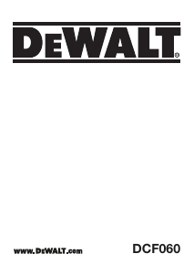 Bruksanvisning DeWalt DCF060 Skruvdragare