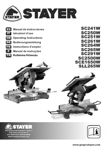 Kullanım kılavuzu Stayer SC 2500 W Gönye testeresi