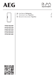 Manual AEG RTS515E1AW Refrigerator