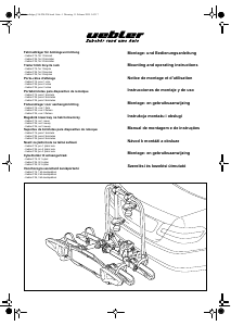 Handleiding Uebler F24 Fietsendrager