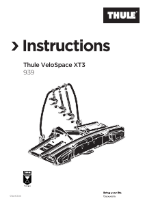 Handleiding Thule VeloSpace XT3 Fietsendrager