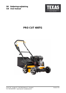 Handleiding Texas Pro Cut 400TG Verticuteermachine