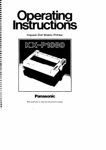 Manual Panasonic KX-P1080 Printer