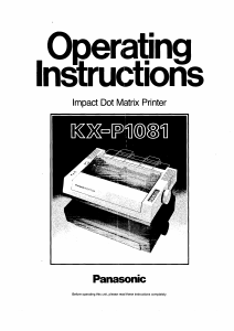 Handleiding Panasonic KX-P1081 Printer