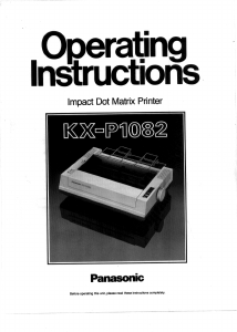 Handleiding Panasonic KX-P1082 Printer