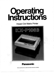 Manual Panasonic KX-P1083 Printer