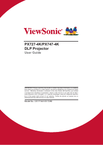 Manual ViewSonic PX747-4K Projector