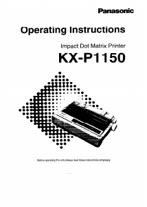 Manual Panasonic KX-P1150 Printer