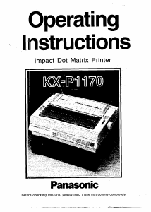 Handleiding Panasonic KX-P1170 Printer