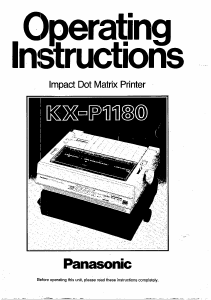 Handleiding Panasonic KX-P1180 Printer