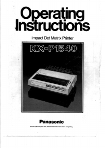 Manual Panasonic KX-P1540 Printer