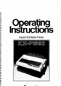 Handleiding Panasonic KX-P1592 Printer