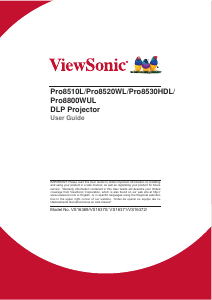 Handleiding ViewSonic Pro8530HDL Beamer