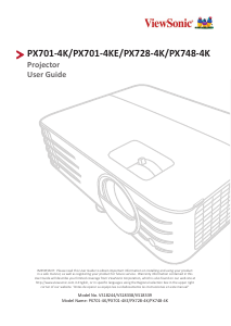 Handleiding ViewSonic PX748-4K Beamer