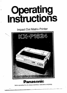 Handleiding Panasonic KX-P1624 Printer