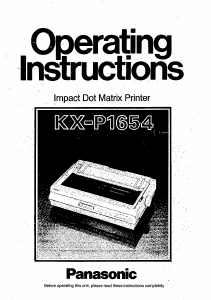 Handleiding Panasonic KX-P1654 Printer