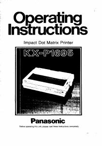 Handleiding Panasonic KX-P1695 Printer